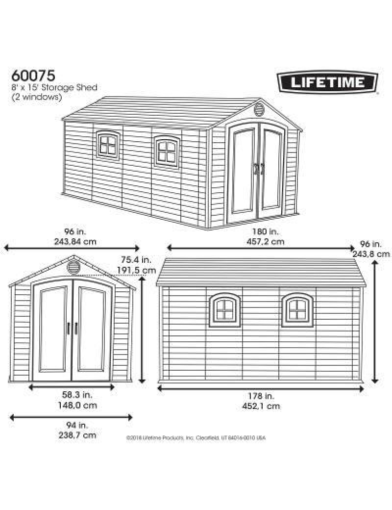 8 Ft X 15 Outdoor Storage Shed 360
