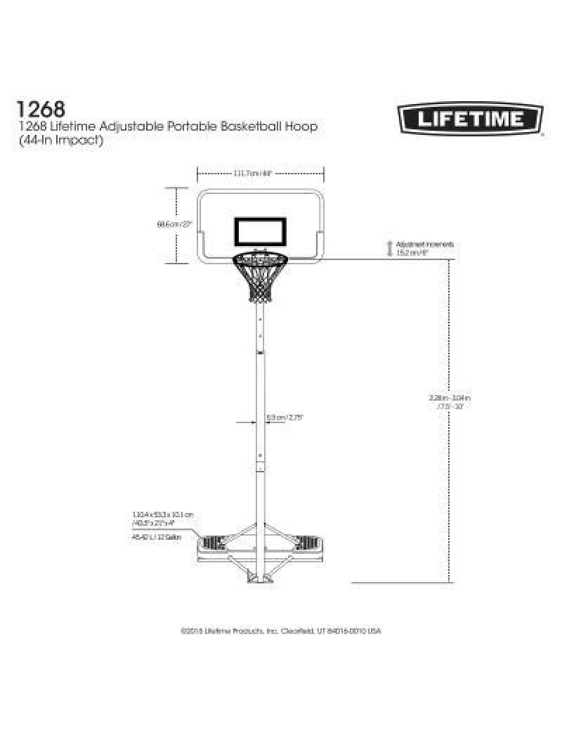 Adjustable Portable Basketball Hoop (44-In Impact) 23